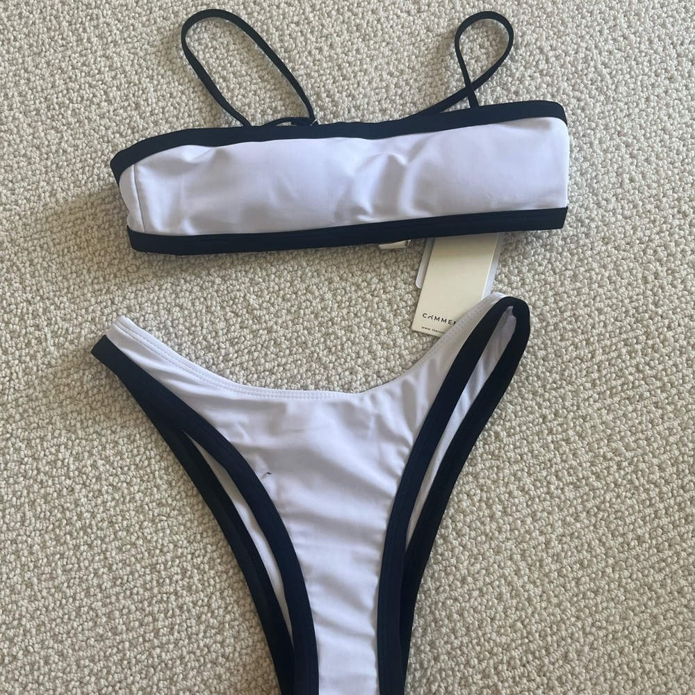 Commense white and black bikini size xs